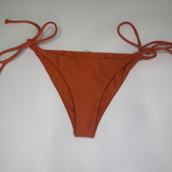 Volcom Rust Orange String Bikini Bottoms | Size Small | Sustainable Swimwear - Picture 1 of 6